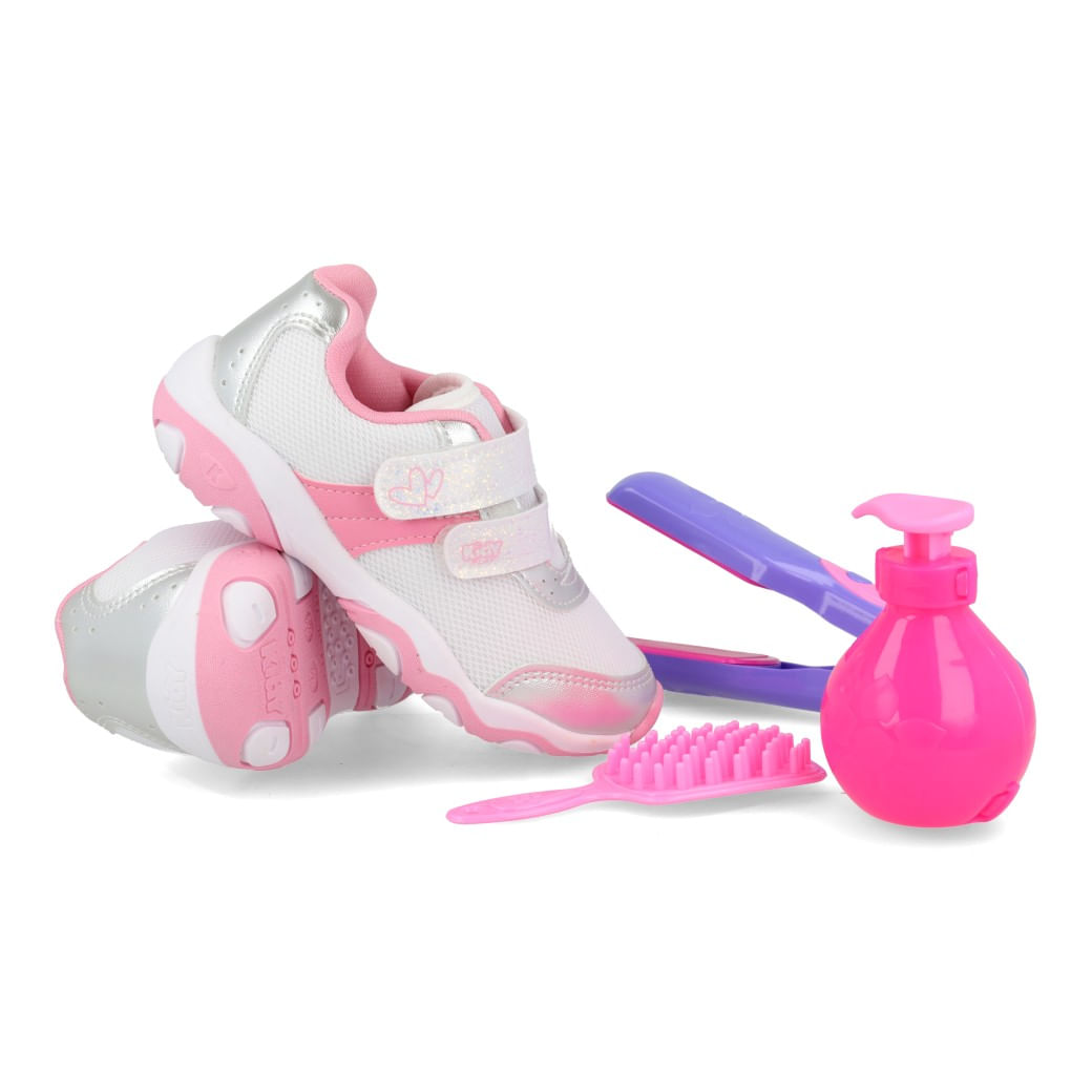 Kidy Tenis 007-1824-0756 Prata-Rosa Sint_11__